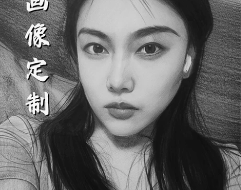 素描画像定制真人照片转手绘头像帮人代画油画...