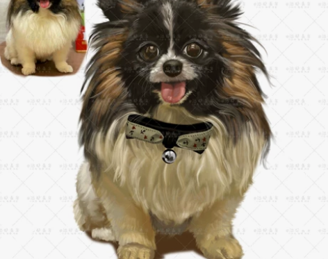 定制约稿手绘头像宠物q版漫画logo肖像画...