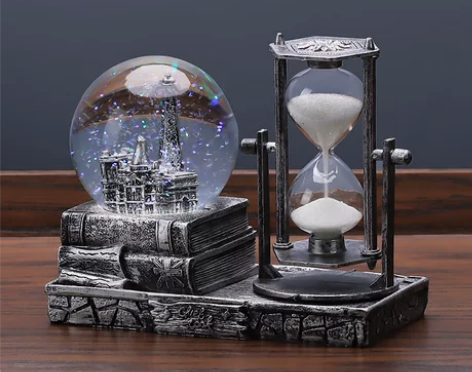 ?流沙摆件 流沙摆件创意复古水晶球沙漏计时...