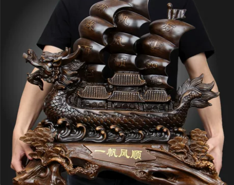 装饰品摆件 装饰品家居一帆风顺龙船帆船招财...