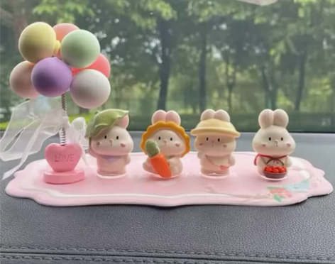 可爱小兔子汽车摆件  车载漂亮装饰 [火]...