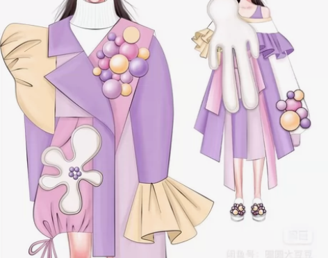 接单【代画服装效果图    款式图   秀...