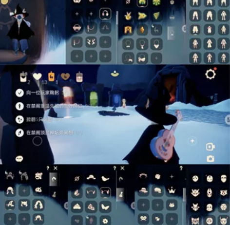 光遇巫师蝙蝠斗音韵吉他武士裤绊爱瑞雪斗玫瑰...