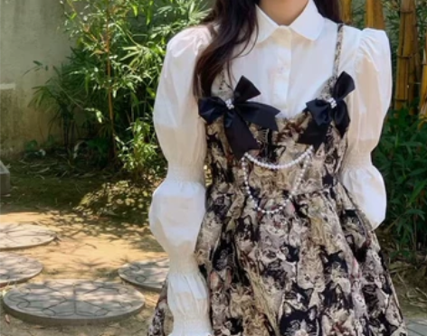 秋party小礼裙两件套女甜妹设计感甜美吊...