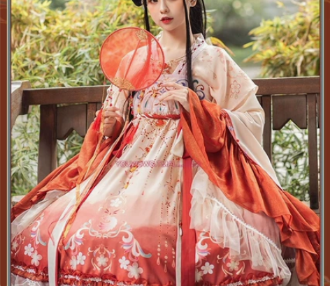 现货Uwowo悠窝窝 露华浓原创中华国风汉元素Lolita洛...