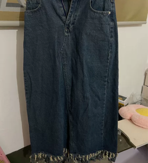 民族风牛仔半身裙s 实体店购入不包邮 售出...