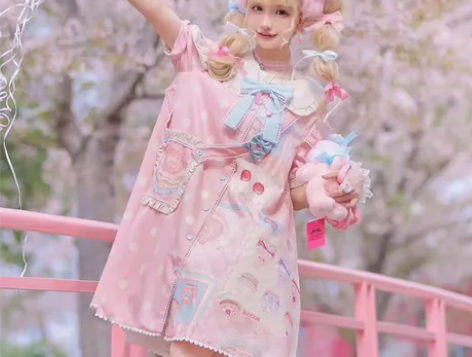 霜糖甜心op猫芮可lolita呲甜短袖夏原...