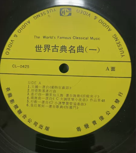 出世界古典名曲黑胶唱片一张，全新，一针到底...