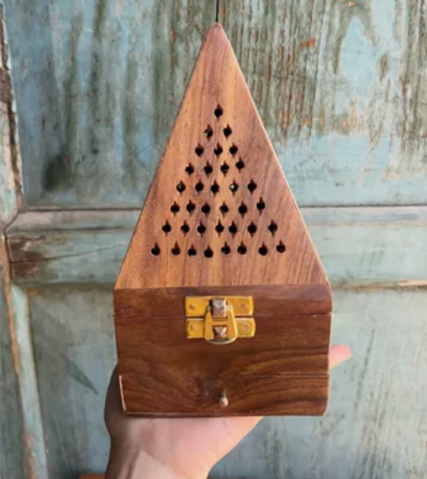 全新印度进口 木质塔香炉/锥香炉 [送花]...