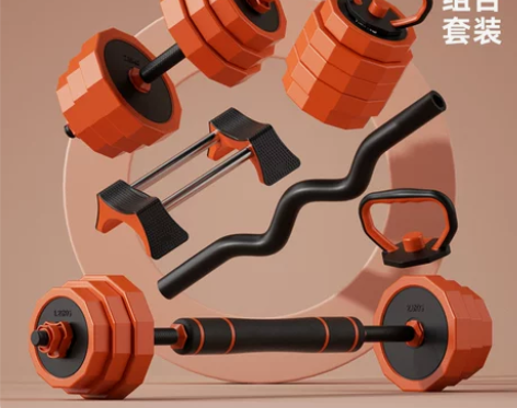 哑铃男士健身家用器材力量训练杠铃套装宿舍可...