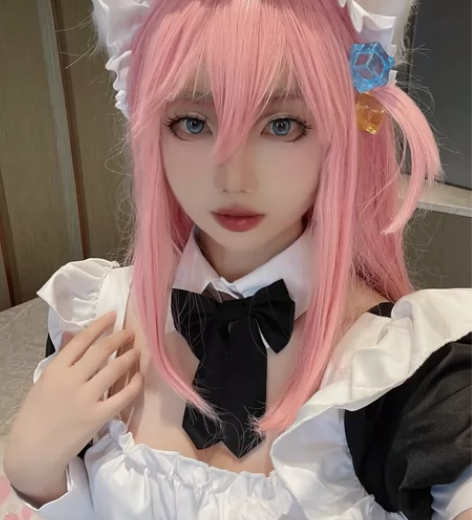 孤独摇滚后藤一里cos波奇酱女仆装后藤独c...