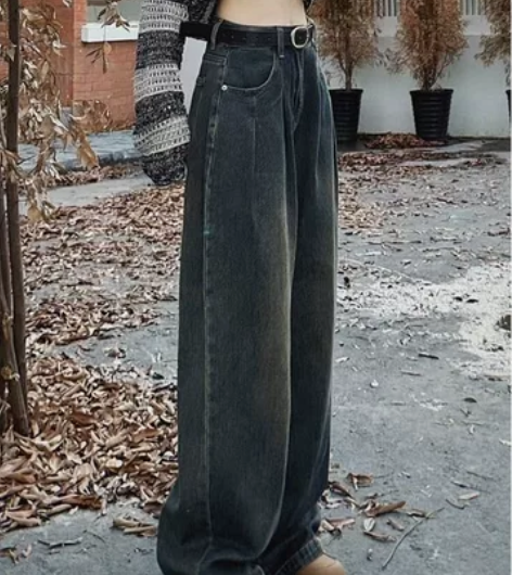 复古黄泥加绒加长直筒裤s码腰围66，裤长1...