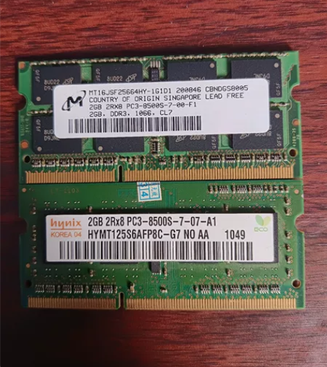 ddr3  2G 两条笔记本内存 老电脑上...