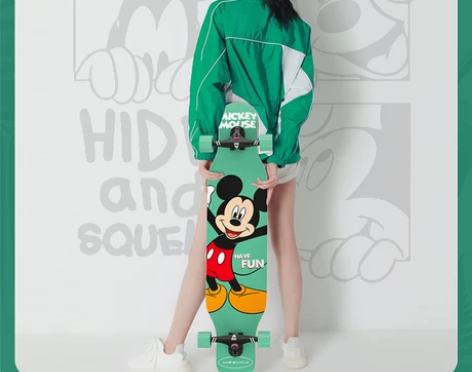 迪士尼长板专业滑板初学者女生男成人儿童青少...