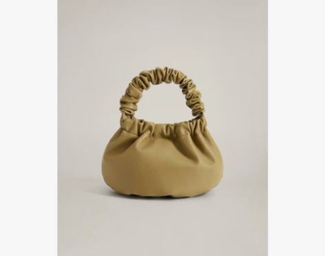 ?【MANGO两用包】女士手袋褶皱肩带手袋...