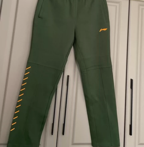 李宁男子运动长裤舒适透气休闲卫裤 L码穿过...