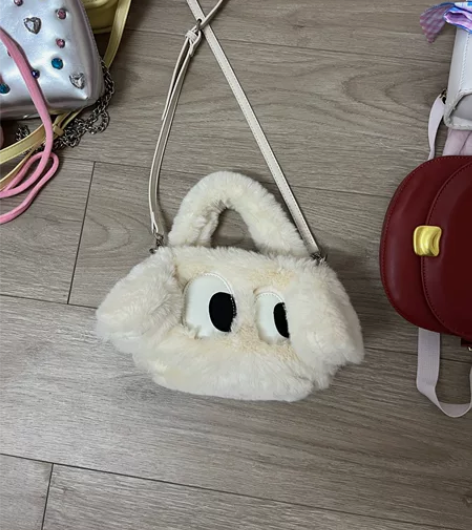 非凡女包2022新款潮冬季时尚毛毛大眼小狗...