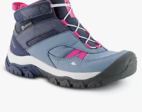 全新32码，迪卡侬旗舰店防水登山鞋儿童男童...