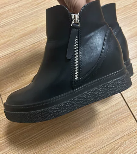 卓诗尼加绒内增高短靴，穿着不累脚，没穿几次...