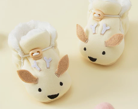 婴儿棉鞋冬季加厚保暖新生儿卡通防滑加绒软底...