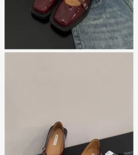 小皮鞋女春秋设计感小众2023新款交叉方头...