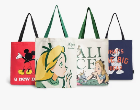 不莱玫迪士尼米奇包包女帆布包单肩大容量学生...