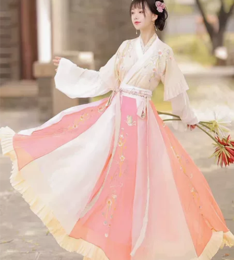 妃亦坊原创汉服女【蝶悦色】晋制半臂中国风交...