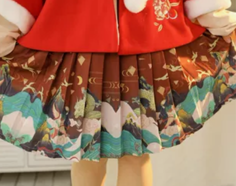 裳云兮月潮生汉服汉元素女正品原创眀制半袖披...