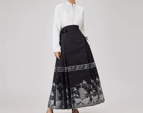 汉馥原创马面裙套装明制日常上衣搭配新国风中...