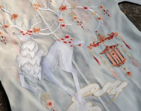 司南阁原创【白鹿行】汉服女款唐制直领衫裙齐...