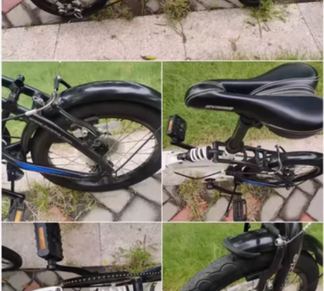 欧亚马折叠自行车16寸 换了个刹车线 塘沽...