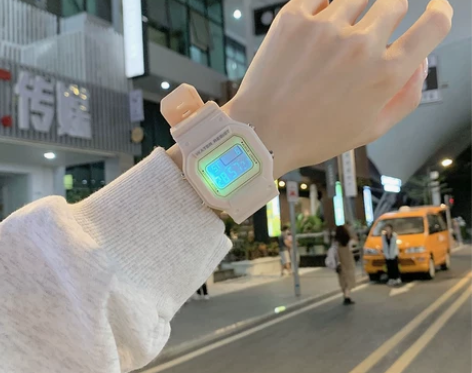 ?电子手表女款学生ins学院风多功能初高中...