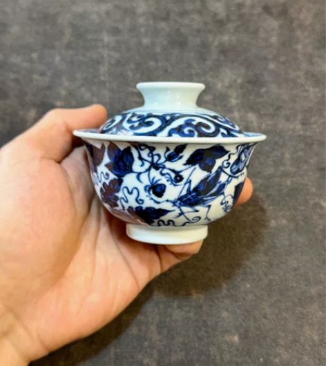 【古蓝堂】仿元青花大号瓜虫盖碗120ml ...