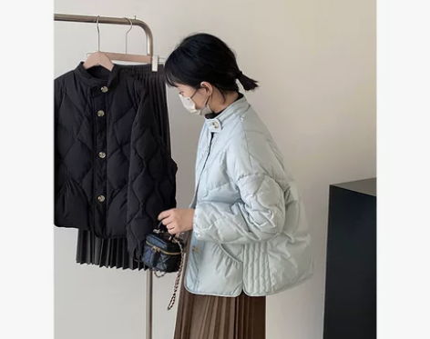 江左 0压轻型小面包 90白鸭绒小个子短款...