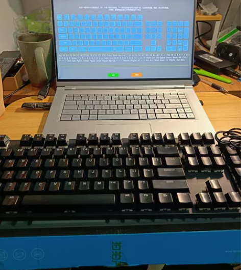 雷柏v500pro无线机械键盘，9新红轴有...