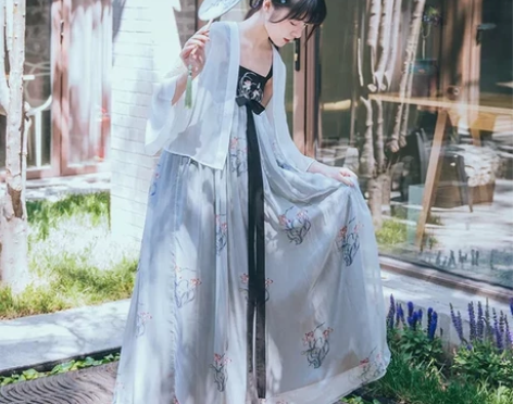 徐娇织羽集[小池]汉服元素女夏季齐胸襦裙日...