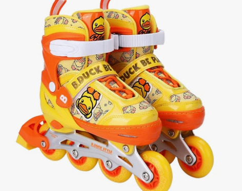?小黄鸭B.DUCK儿童溜冰鞋全套装初学者...