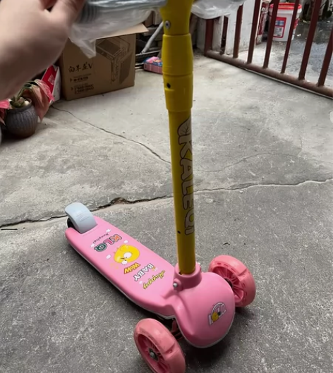九新滑板车，别人送的不知道什么牌子，试滑了...