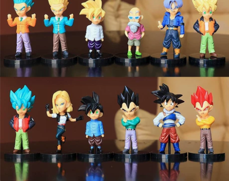 特价全套新款12款七龙珠手办孙悟空贝吉塔弗...