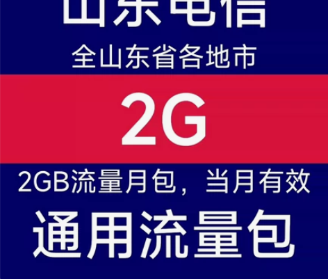 山东电信2G流量包月包 全国通用流量 不扣...