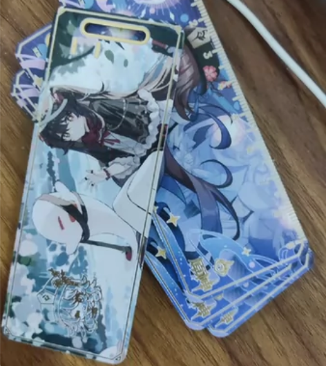 沉金彩色丝印原神胡桃nfc尺子 1.6mm...
