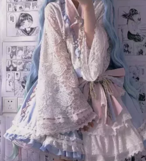 初音未来cos miku打歌服 假发+衣服...