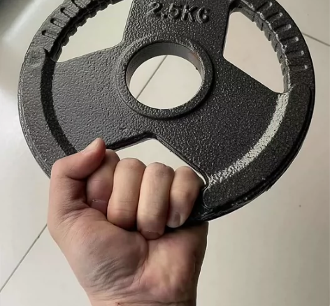 搬家清三孔手抓杠铃片烤漆大孔小孔举重深蹲家...
