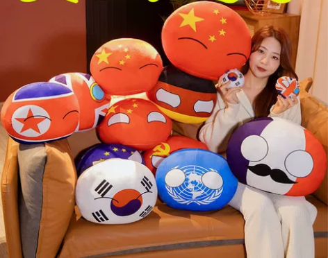 波兰苏联球各国团子抱枕公仔儿童玩偶动漫周边...