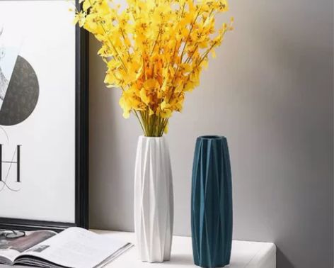 轻奢陶瓷花瓶水培茶几插花干花简约现代北欧餐...