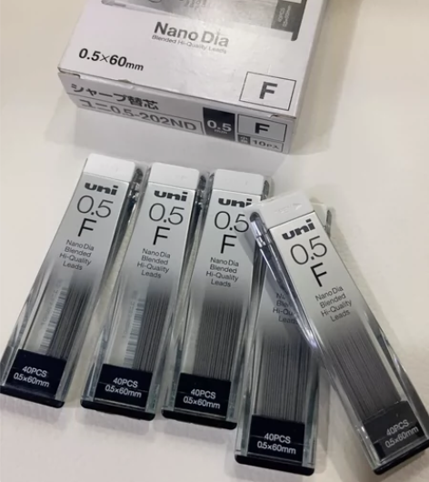 5盒 包邮日本UNI三菱铅芯0.5-202...