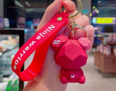 （好看不贵） 切面小熊可爱钥匙链卡通玩偶公...