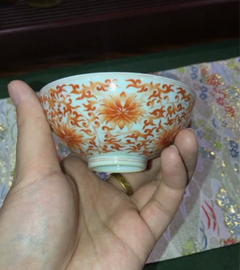 忘言造物【精品】 「 品名 」矾红缠枝莲 ...