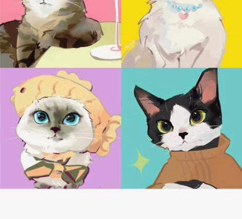 宠物 狗狗 猫咪 约稿 二次元 20/只 ...