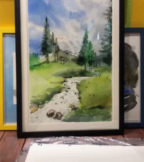 纯手绘水彩风景，8开尺寸（260毫米??3...